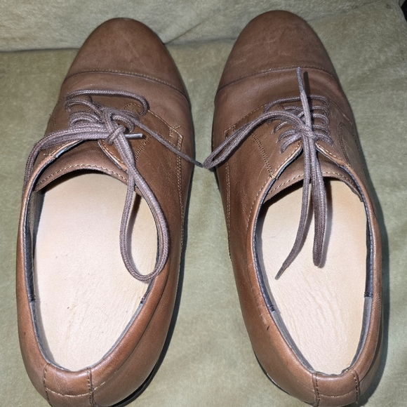 Apex  Lexington Cap Toe Leather Oxford Comfort Mens Shoes Size 11 Wide - Picture 6 of 15